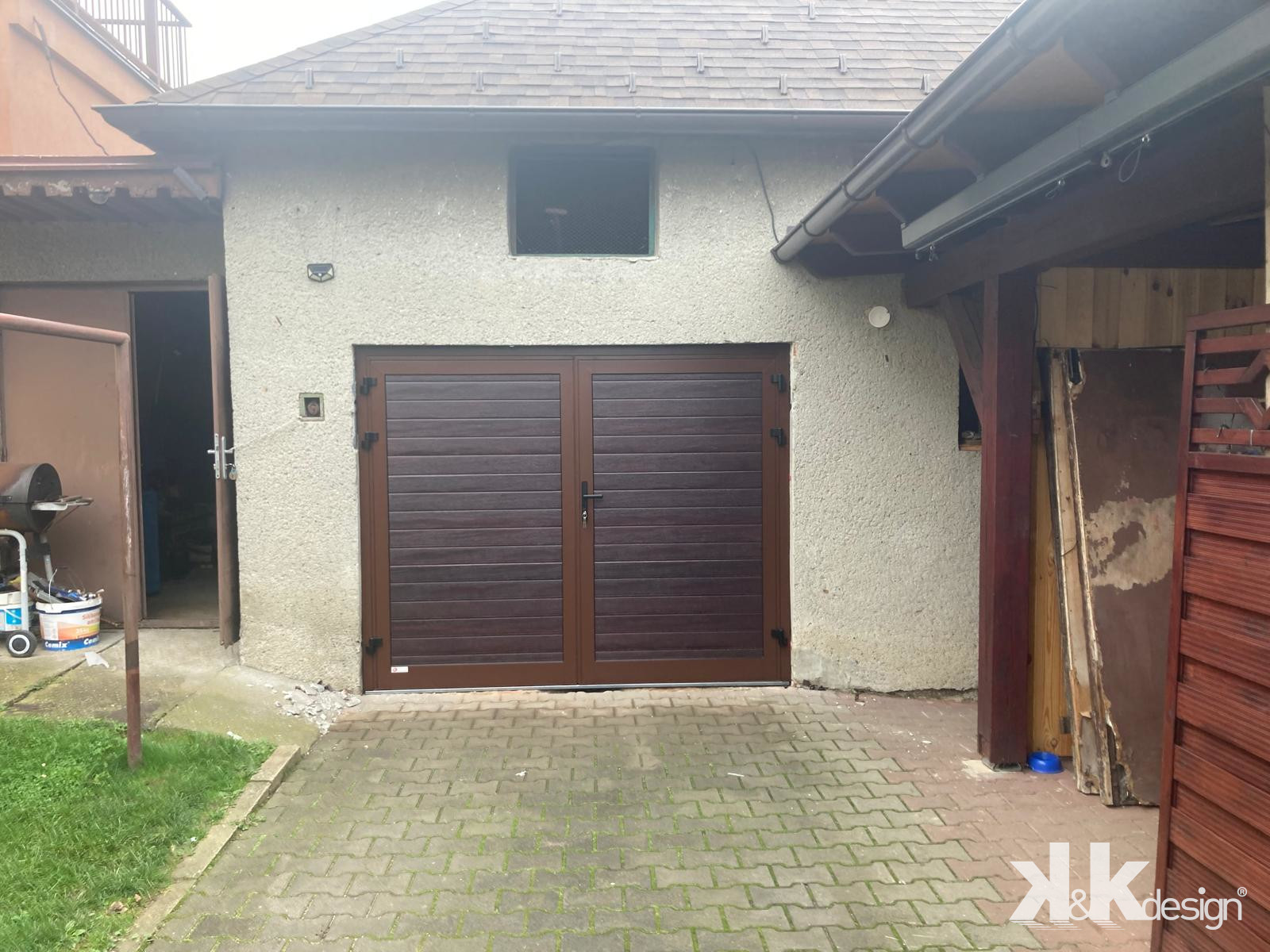 křídlová garážových vrat kružík, realizace 